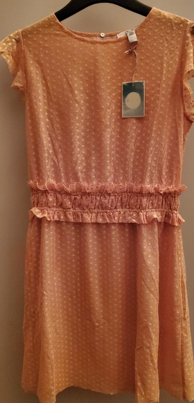 NWT ELLA MOON WOMEN'S RUFFLE SLEEVE SMOCKED WAIST MINI - Picture 3 of 9